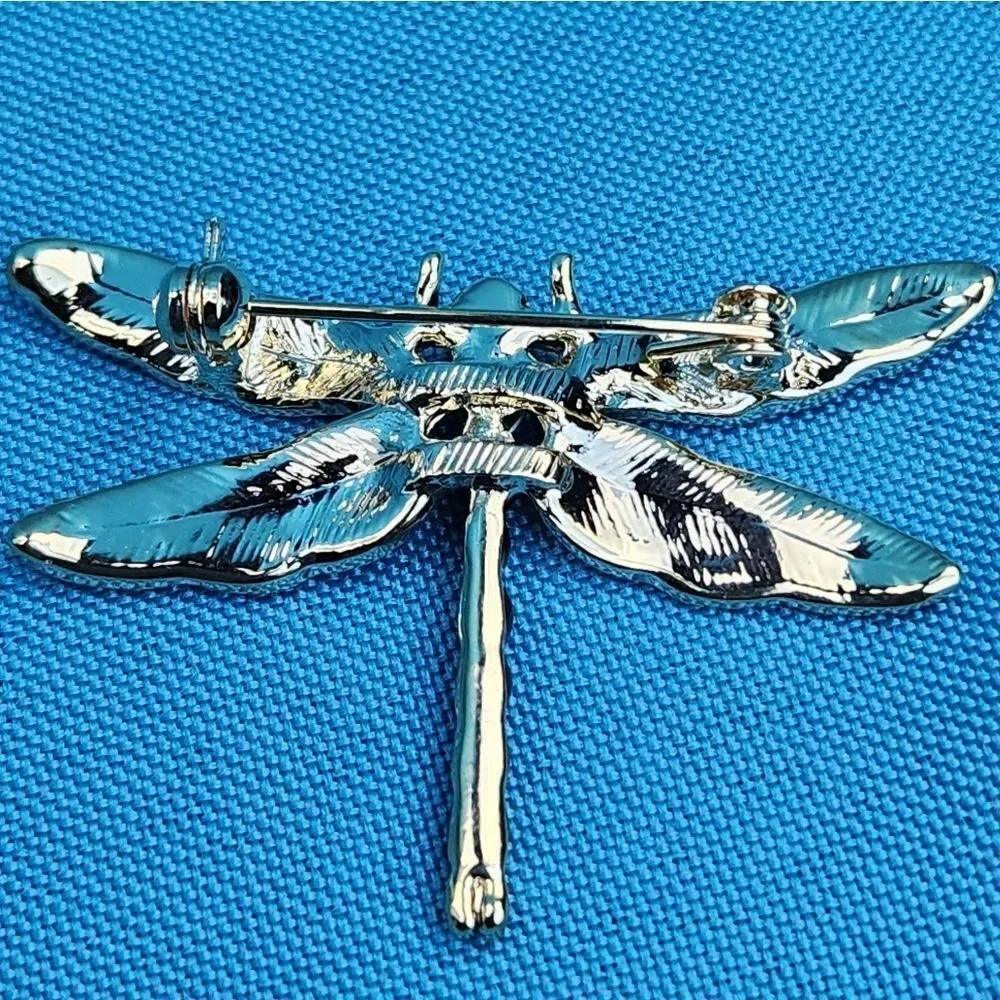 🔹️NWOT Purple & Gold Plated Dragonfly Scarf Pin/Brooch